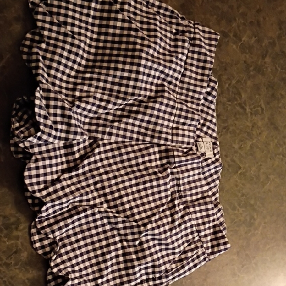 Black and White Gingham Shorts